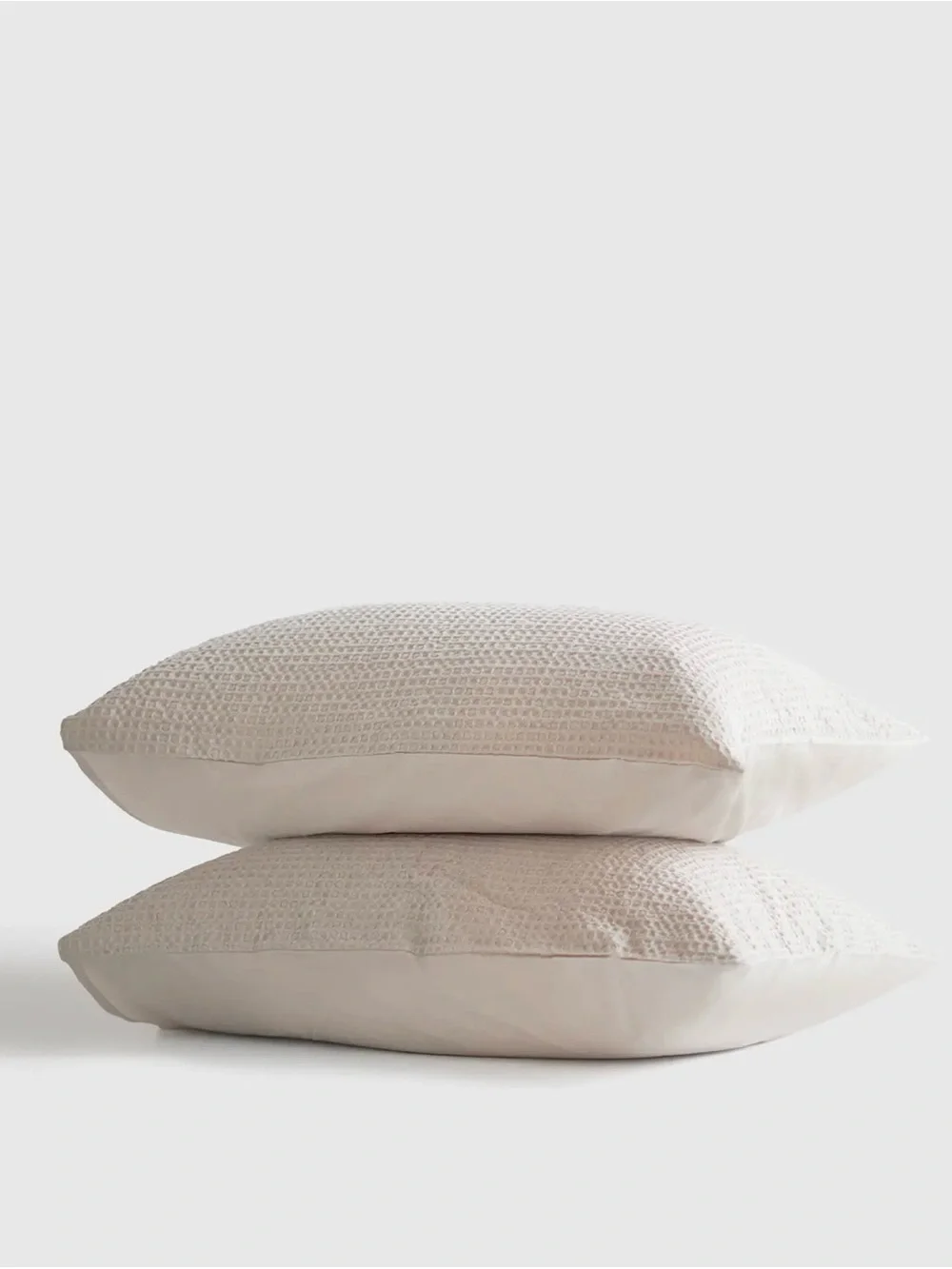 Quince Organic Luxe Honeycomb Sham Set in Sand